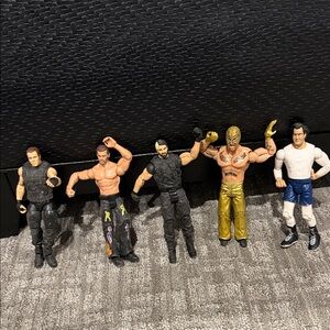 WWE Action Figures Set - Black, Gold, White